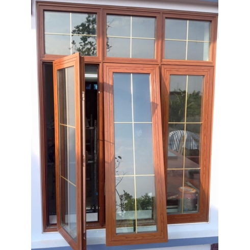 Cửa nhựa lõi thép vân gỗ 05